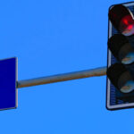A traffic light featuring red, yellow, and green signals in Aberdeen.